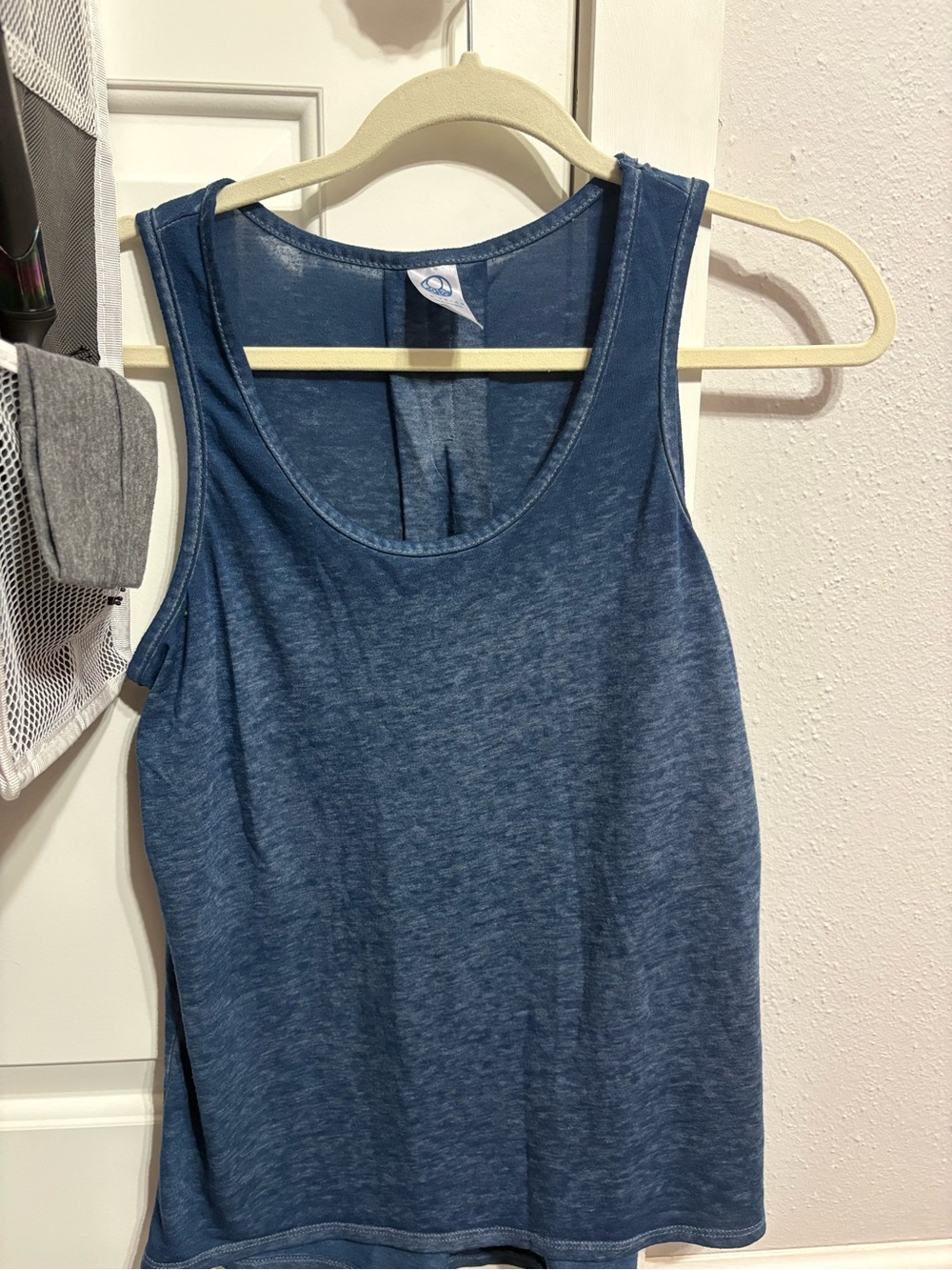 Classic Women's Blue Scoop Neck Tank Top